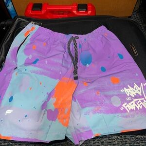 Fabletics Purple and Orange Men's Shorts